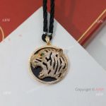 New Replica Cartier Panthere de Rose Gold Leopard Necklace Diamond-set